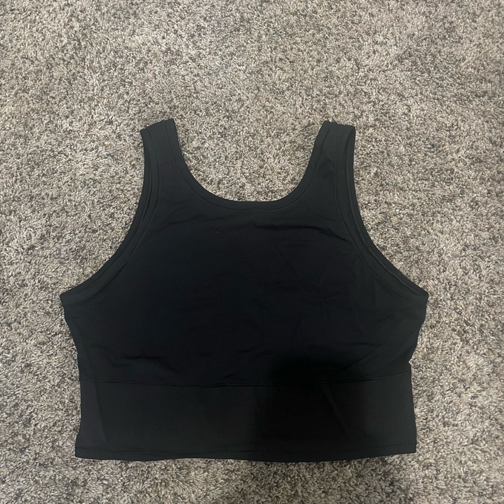 Black lulu lemon cropped tank top